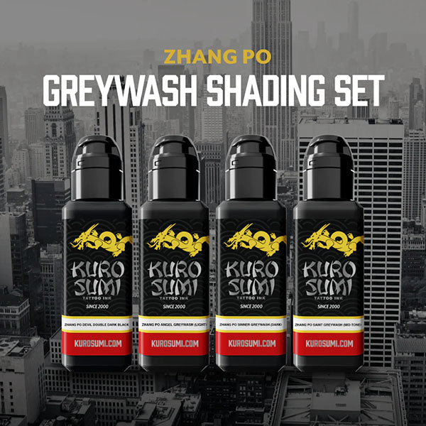 Kuro Sumi - Zhang Po 4 Bottle Greywash Shading Set