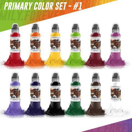 World Famous Color Set Tattoo Ink, Vegan and Professional Ink, Made in USA,  Horihui Taiwanese (Set of 16), 1 oz 